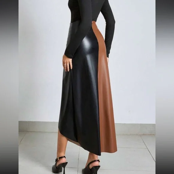 CLARA VERO Frenchy A-Line Skirt with Earthy Tones - Picture 3 of 12